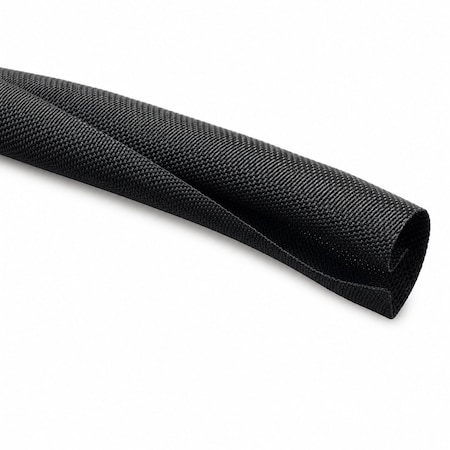 Kable Kontrol Self-Closing Woven Wrap Braided Cable Sleeving - 1/4in ID - 50ft - Black BSWW-025-BK-50