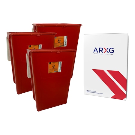 Arxg 18gal Mail-In Take Back Sharps Container, 3PK NS 5498