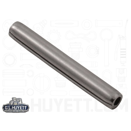 Huyett Coiled Spring Pin, Standard Duty, 302/304 Stainless Steel, 0.125 in Dia x 0.938 in Length SPC3P-125-0937