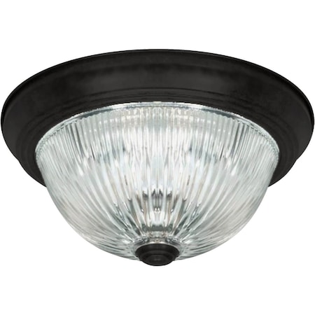 Home Impressions 11'' Matte Black Flush Mount Clear Glass IFM211MBK-CR
