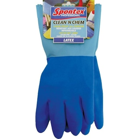 Spontex 74043 Protective Gloves, XL, Latex, Blue 74043ZQK