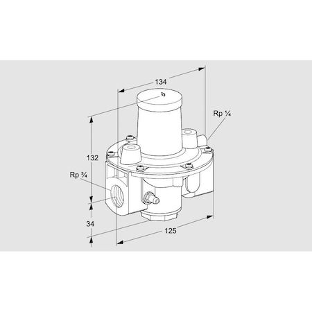 Honeywell Kromschroder Gas Pressure Regulator, Spring-Loaded, 15–50mm DN, 400 mbar Max KS03155062