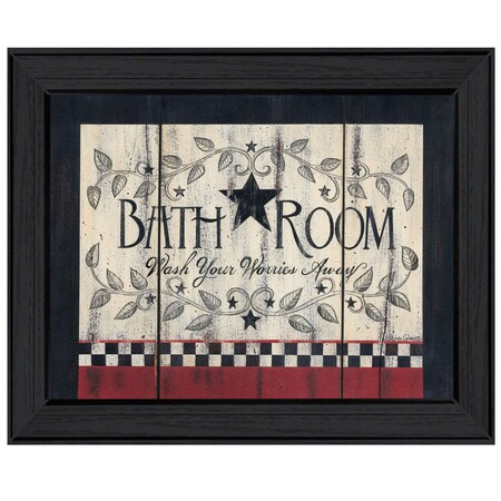 Homeroots Bathroom 6 Black Framed Print Bathroom Wall Art 415443