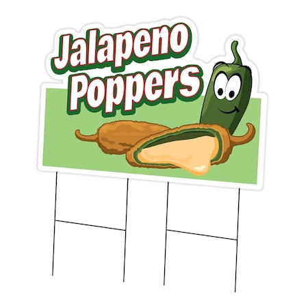 Signmission Jalapeno Poppers Die Cut Yard & Stake outdoor plastic coroplast window, C-DC-2436-Jalapeno Poppers19 C-DC-2436-Jalapeno Poppers19