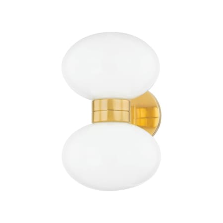 Hudson Valley Lighting Otsego 2 Light Wall Sconce 7.5 In. Aged Brass 2402-AGB