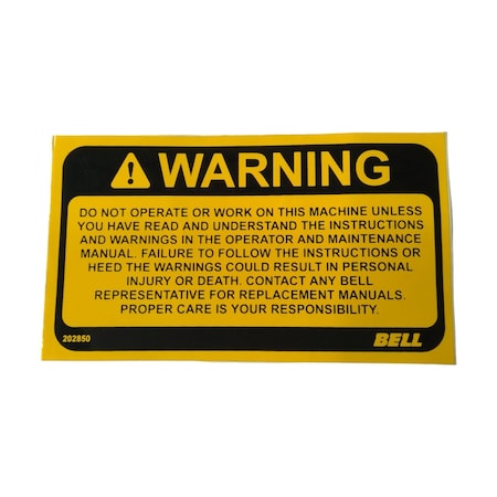 John Deere SAFETY SIGN, JOHN DEERE OEM AT256226 AT256226