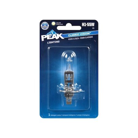 Peak Automotive Bulb Classic Vision Halogen High/Low Beam H1 H1-55W-BPP