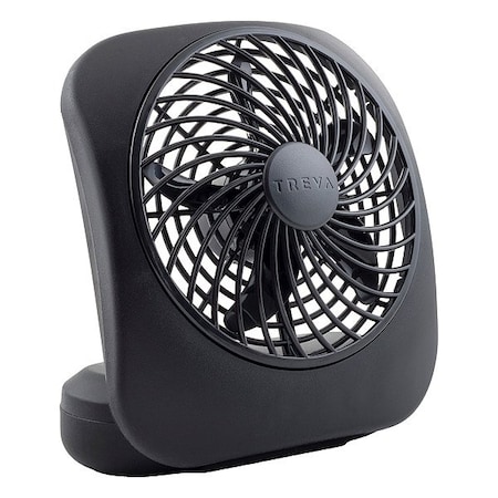 Treva/O2Cool CoolingFan, 5inDia, Black, Mobile, Battery FD05004 - Black