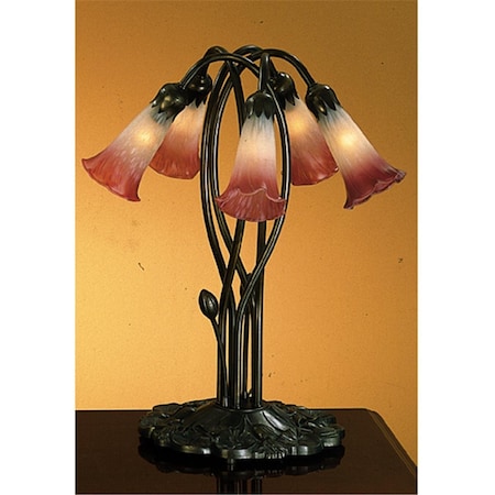 Meyda 5 Lt Lily Pink/White 16012