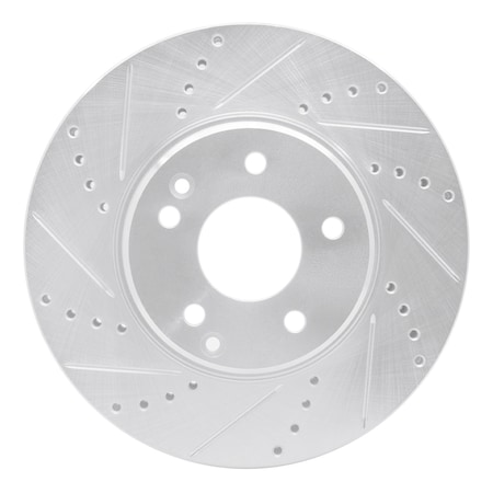 Dynamic Friction Co DFC Brake Rotor - Drilled and Slotted - Silver 631-63048L