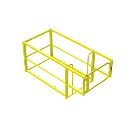 Safety Rail 36X76 4-Piece Hatchguard W/ 36in Gate, Yellow 401156