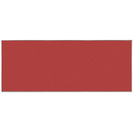 Aarco VIC Cork Bulletin Board w/ a Clear Satin Anodized Aluminum Frame, Hot Salsa Red 48''Hx120''W DW48120210