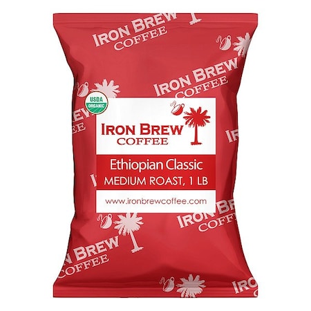 Iron Brew Coffee, Classic Ethiopia, Bag, Caffeinated, Ground, 1.1 lb OCE1G