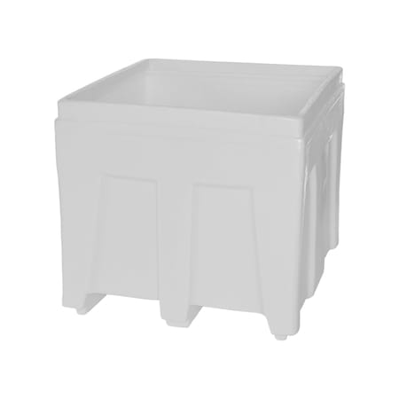 Myton Industries Bulk Ship Container, 14.5 cubic ft., weight capacity 800 lbs, White SO-3626 WHITE