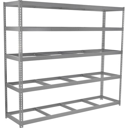 Global Industrial 5 Shelf, Standard Duty Boltless Shelving, Starter, 96"W x 18"D x 72"H, No Deck B3171289