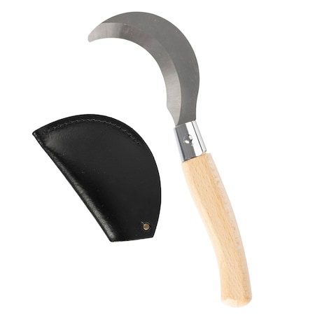 Kings County Tools 8IN Pruning Knife with Curved Stainless Steel Hawkbill Blade GW02D07-15