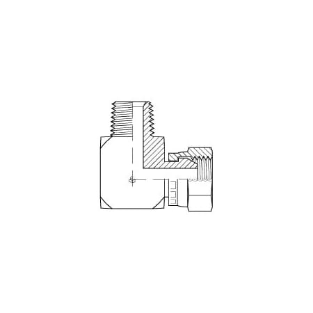 Adaptall 90 Degrees MALE NPT X FEMALE BSPP (SWIVEL) ELBOW 1 in 1 in 9072-16-16