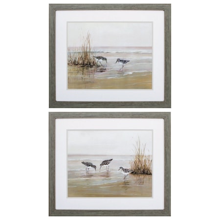 Homeroots 28" X 24" Woodtoned Frame Early Risers, Set Of 2, 2PK 365985