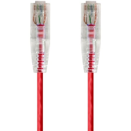 Monoprice Slim Cat6 Utp Cable 5 ft.Red 14810