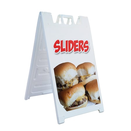 Signmission Sliders, A-Frame & 2 Decals Installed, Heavy-Duty Plastic Frame SBHD-D-2436-Sliders