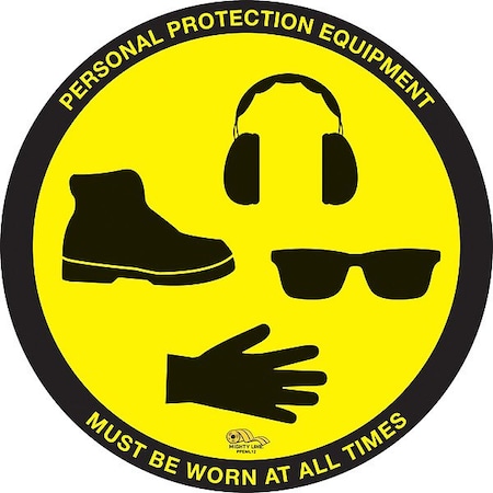 Mighty Line Floor Sign, 12 in H PPEML12