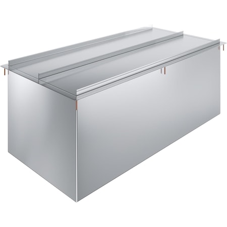 Amgood 18 in. x 36 in. Stainless Steel Drop-In Ice Bin with Sliding Lid ICE BIN DIIB-183610-Z