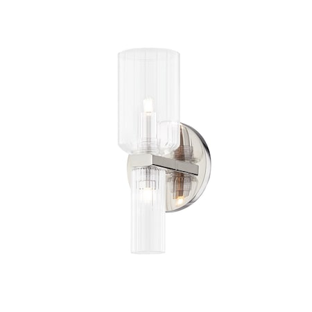Mitzi Tabitha 2 Light Wall Sconce 5 In. Polished Nickel H384301-PN
