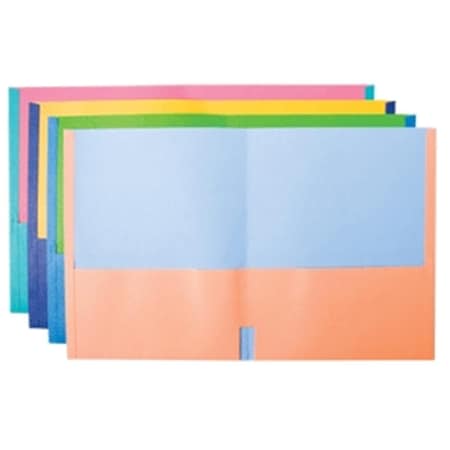 Roaring Springs Roaring Spring Recycled Double Dip Pocket Folder Asst 100 Ct Display, 100PK 50202