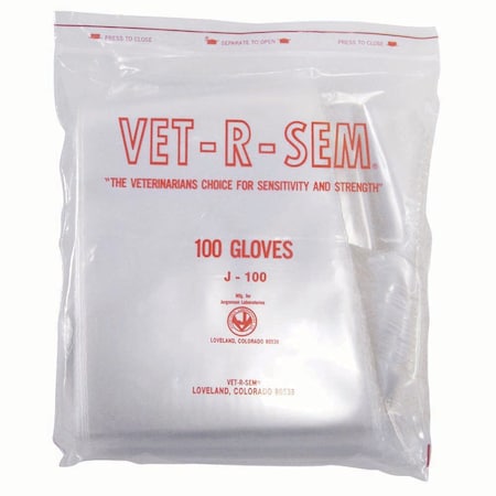 Jorgensen Laboratories Jorvet Vet-R-Sem Gloves, 35", Clear, 100PK J0100