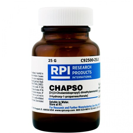Rpi CHAPSO 3-3-Cholamidopropyl dimethylammonio-2-hydroxy-1-propanesulfonate, 25 Grams C92500-25.0