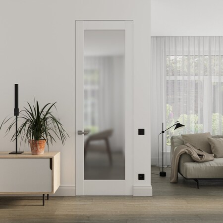 Sartodoors Hidden Door Planum 2102 White 42x80 Solid Core Modern Interior PLANUM2102MF-WS-42x80-RH-I