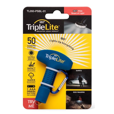 Triplelite 50 lm Blue LED Flashlight AAA Battery TL050-PSBL-02