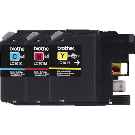 Brother Cyan, Magenta & Yellow Ink Cartridge Combo Pack LC1013PKS