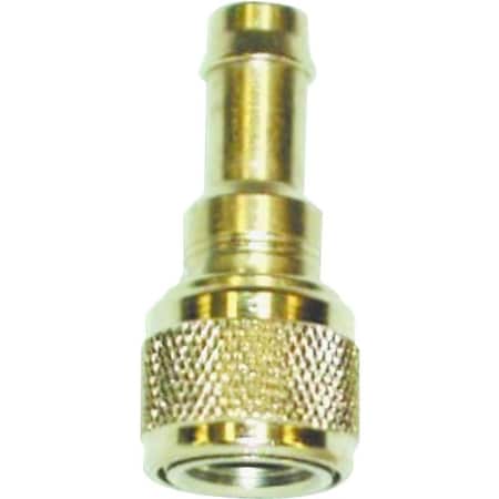 Us Hardware Fuel Line Connector, Brass, Chrome M-050C