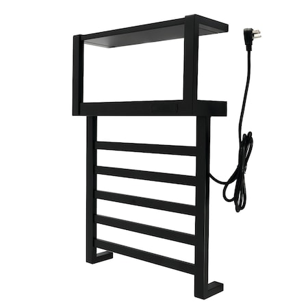 Kingston Brass Wall Mount Plug-In Towel Warmer, Matte Black DTC182830