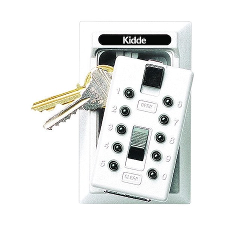 Kidde Lock Box, White, Surface, PushButton, 5 Keys 1408
