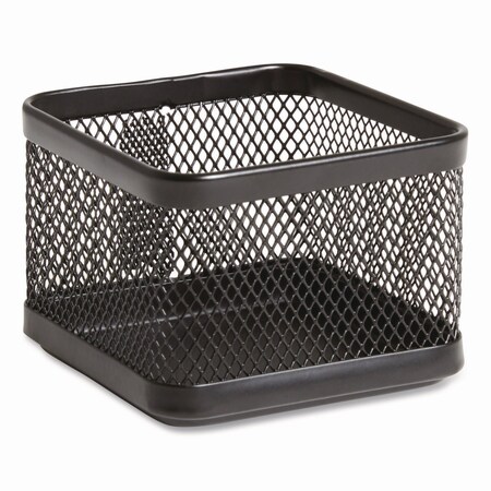 Tru Red Small Stackable Wire Mesh Accessory Holder, 3.46 x 3.46 x 2.75, Black TR57571-CC
