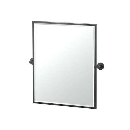 Gatco Reveal 25" Framed Rectangle Mirror, Matte Black 4669XFSM