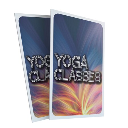 Signmission Yoga Classes, Plastic Signs Only 24 Inch x 36 Inch, Corrugated Plastic, 2PK CSB-2436-2PACK-30441