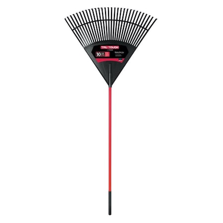 Truper Poly Poly Tru-Tough Leaf Rake, 30 Tines, 71-1/2 in L Fiberglass Handle EP-30F