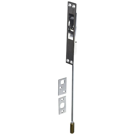 Patioplus 12 in. Extension Flush Bolt Heavy Duty Solid Brass - Brushed Chrome PA576822