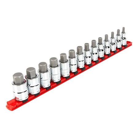 Tekton Socket Set, Steel, 18 1/4 in L SHB92102