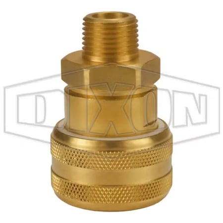 Dixon Air Chief Industrial Automotive Quick Connect Coupler, 1/2 in Nominal, Quick Connect Coupler x MNPT, DC7104