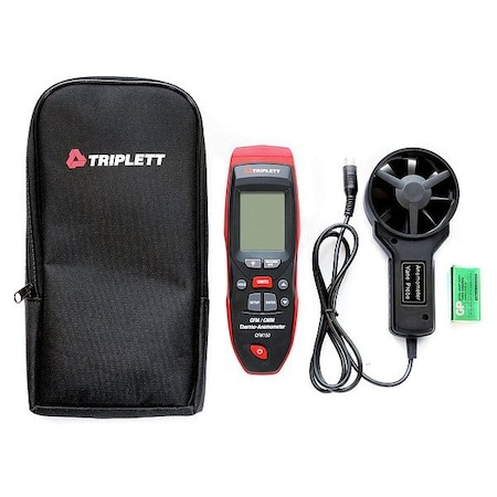 Triplett CFM/CMM Thermo-Anemometer + RH with Cert CFM150-NIST