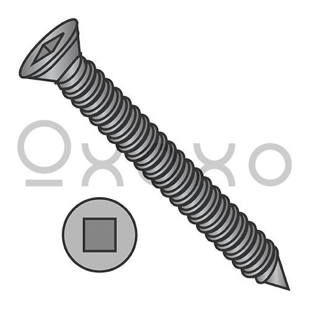 Oxoxo 8-15X2 1/4 Square Drive Trim Head Drywall Screw Fine Thread Black Phosphate, 2000PK 533544