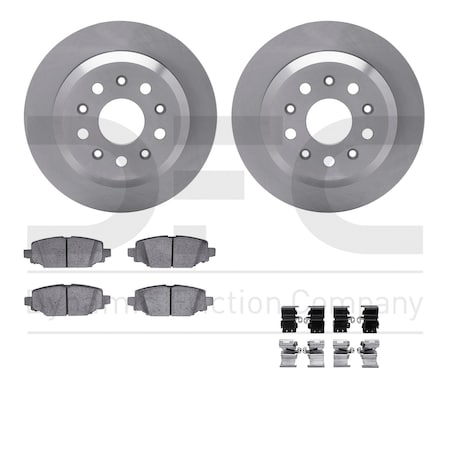 Dynamic Friction Co DFC Brake Rotor- Heavy Duty Brake Pad includes Hardware 6412-42136