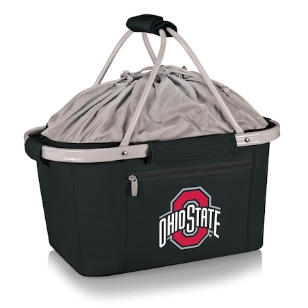 Picnic Time Family Of Brands NCAA Ohio State Buckeyes Metro Shopping Basket - Insulated Picnic Basket 645-00-175-444-0