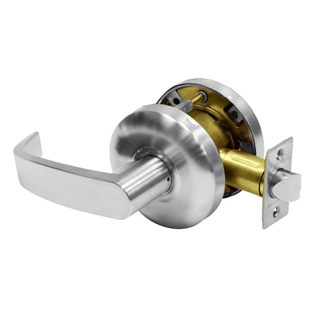 Sargent Grade 2 Exit/Communicating Cylindrical Lock, L Lever, Non-Keyed, Satin Chrome, Non-handed 28-65G15-3 KL 26D