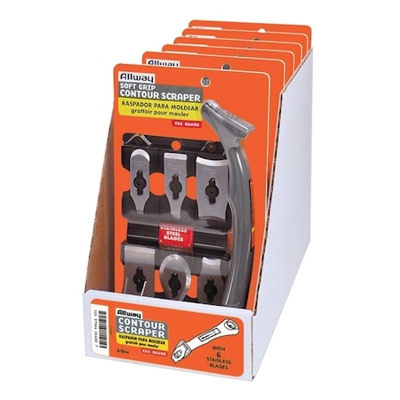Allway Contour Scraper Set, Stainless Steel Blade CS6