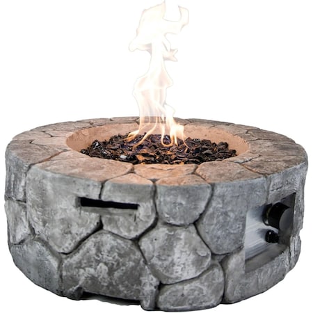 Bluegrass Living 28in Edinburgh MGO Propane Fire Pit Table with Glass Beads and Cover HF09501AA